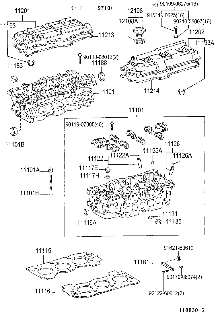 11101-69145 HEAD SUB-ASSY, CYLINDER product image