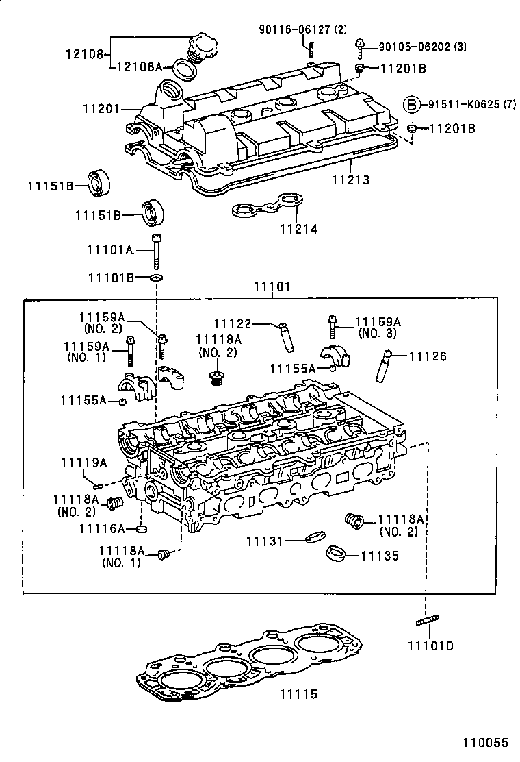 11101-88480 HEAD SUB-ASSY, CYLINDER product image