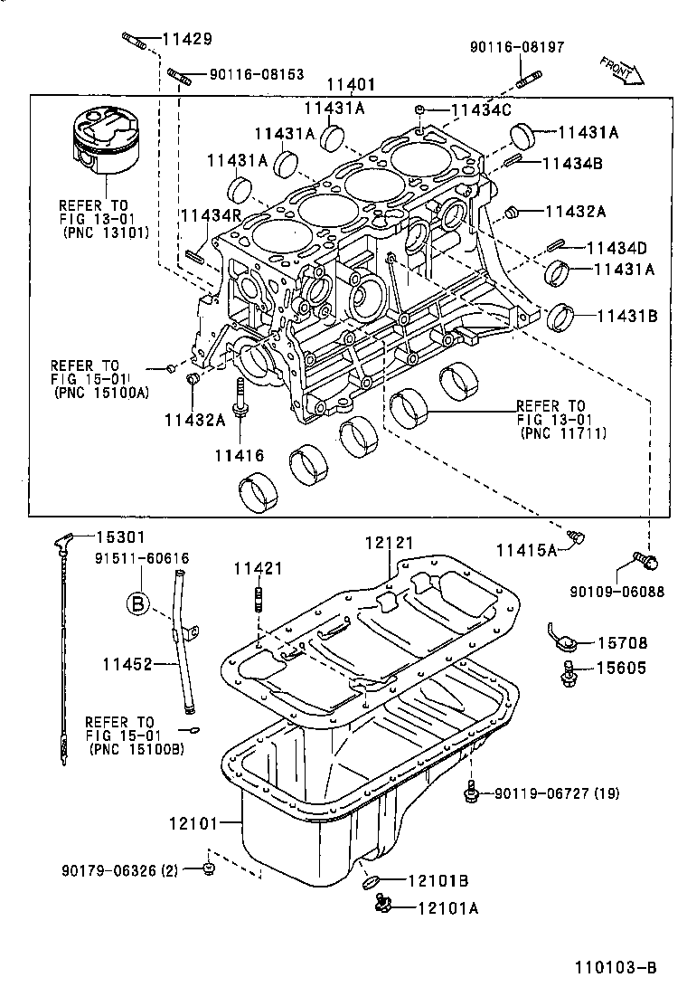 11401-69735 BLOCK SUB-ASSY, CYLINDER product image