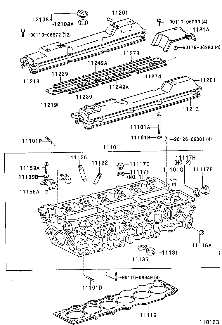 11101-49327 HEAD SUB-ASSY, CYLINDER product image