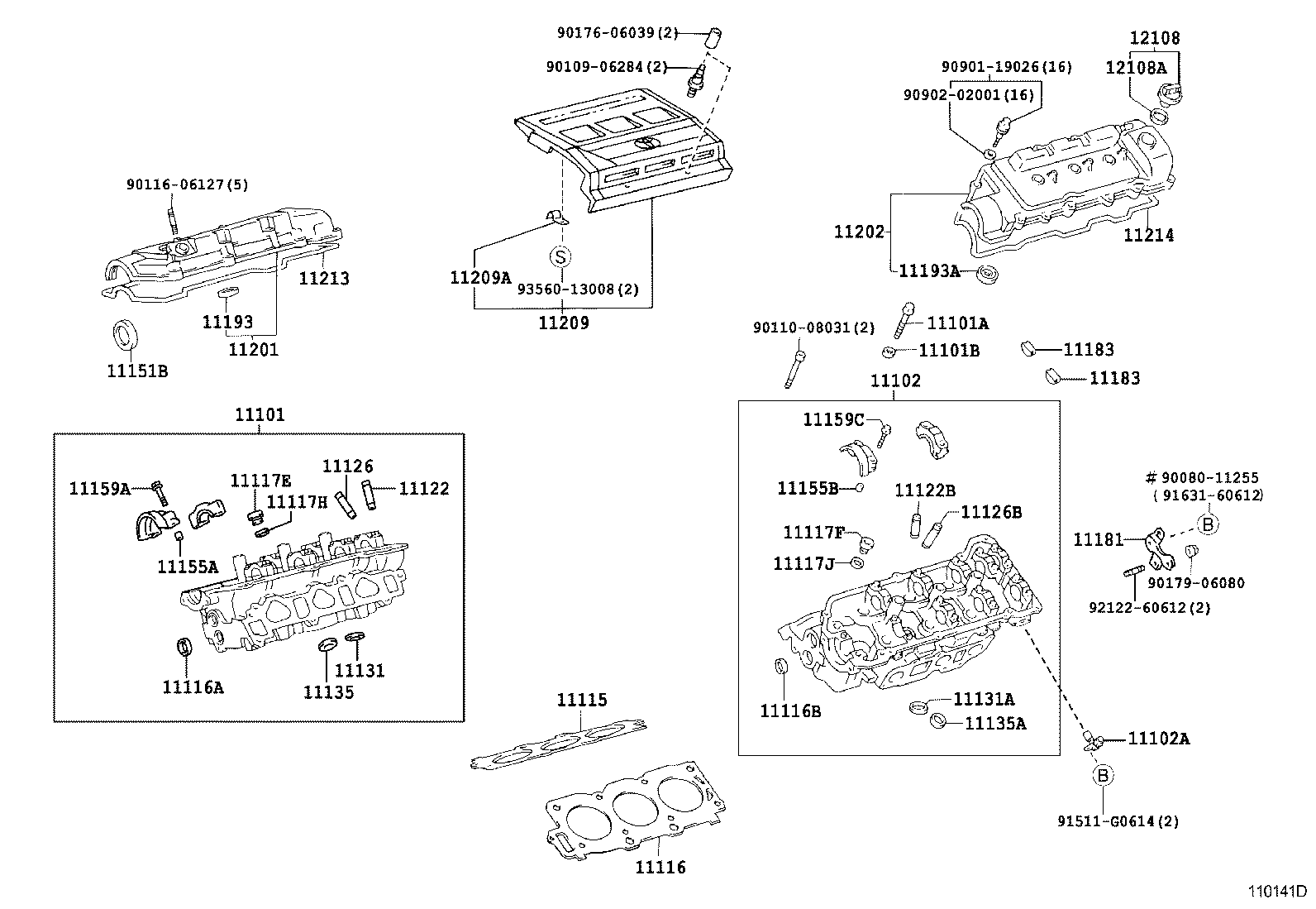 11101-29436 HEAD SUB-ASSY, CYLINDER product image
