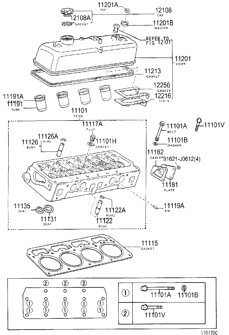 11101-64360 HEAD SUB-ASSY, CYLINDER product image