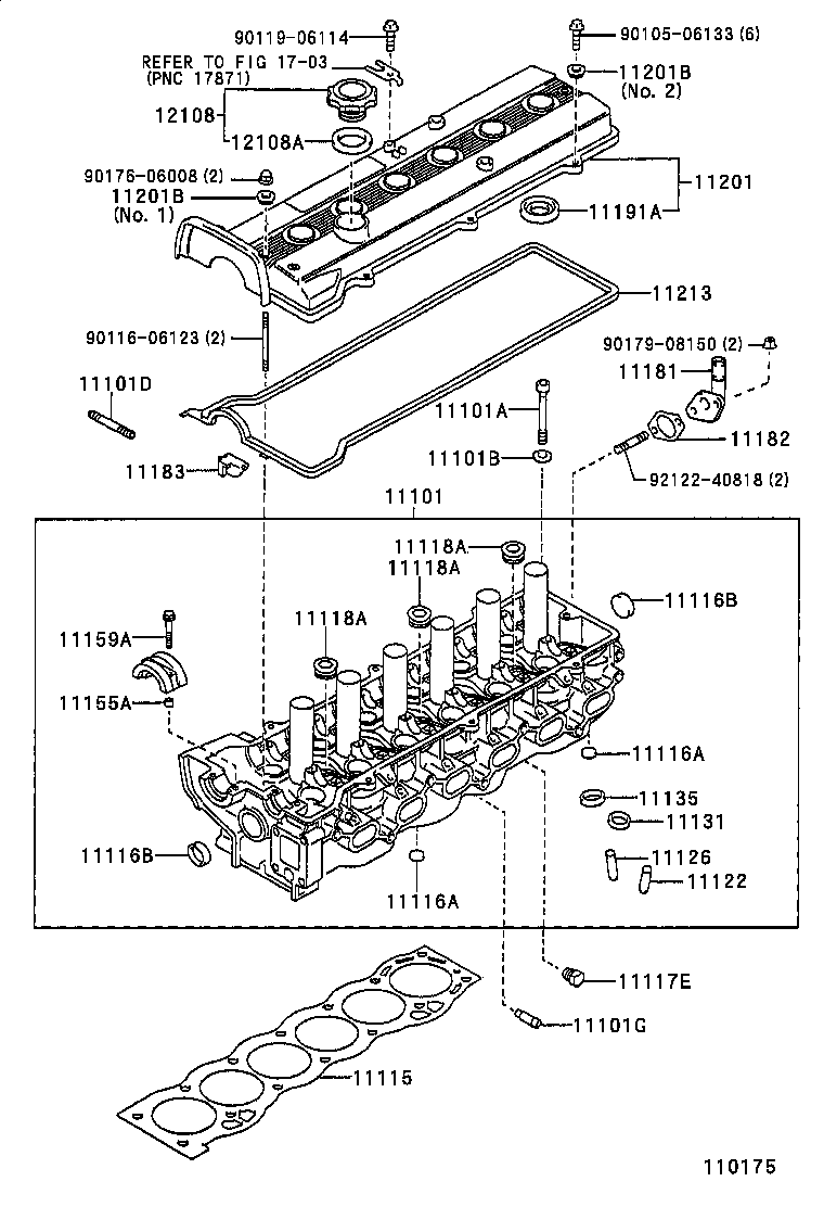 11101-49395 HEAD SUB-ASSY, CYLINDER product image