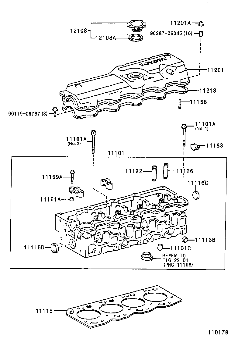 11101-49395 HEAD SUB-ASSY, CYLINDER product image