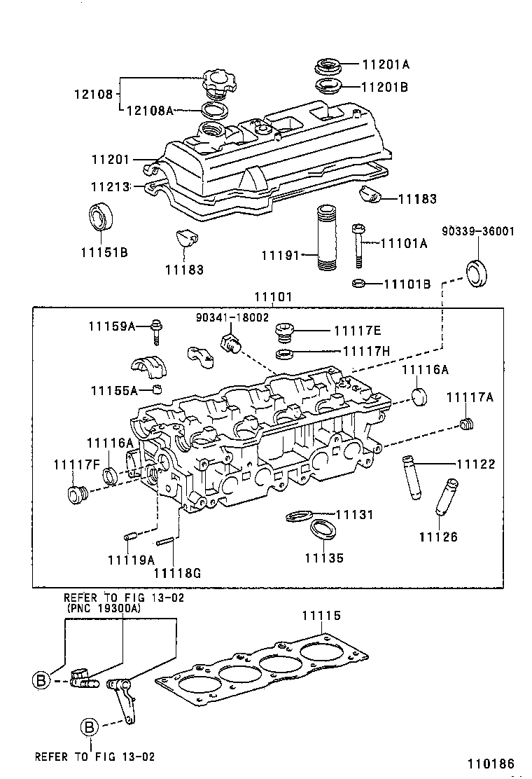 11101-79205 HEAD SUB-ASSY, CYLINDER product image