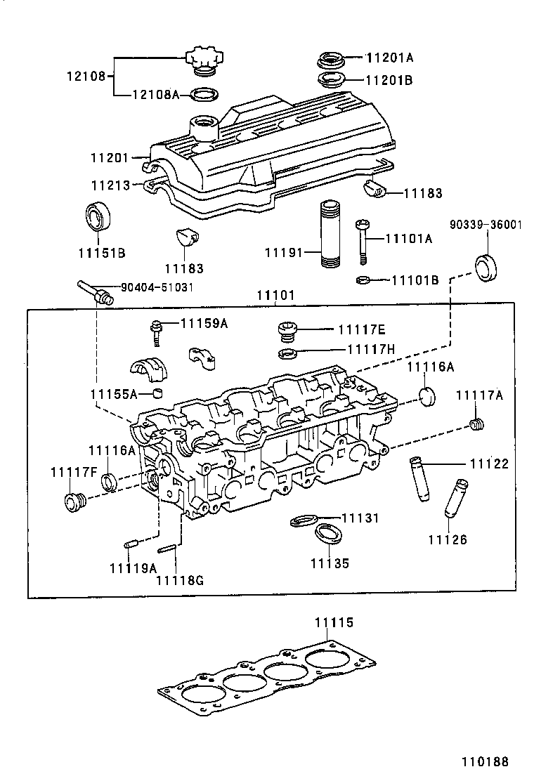 11101-64360 HEAD SUB-ASSY, CYLINDER product image