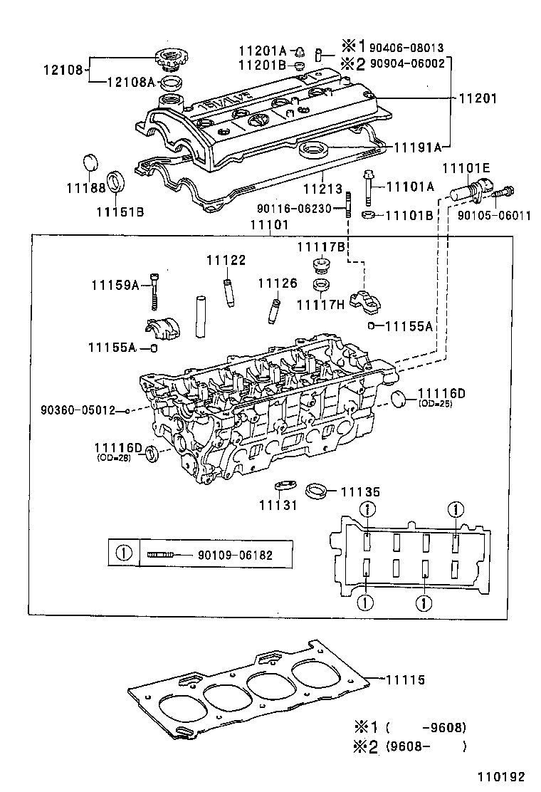 11101-19446 HEAD SUB-ASSY, CYLINDER product image