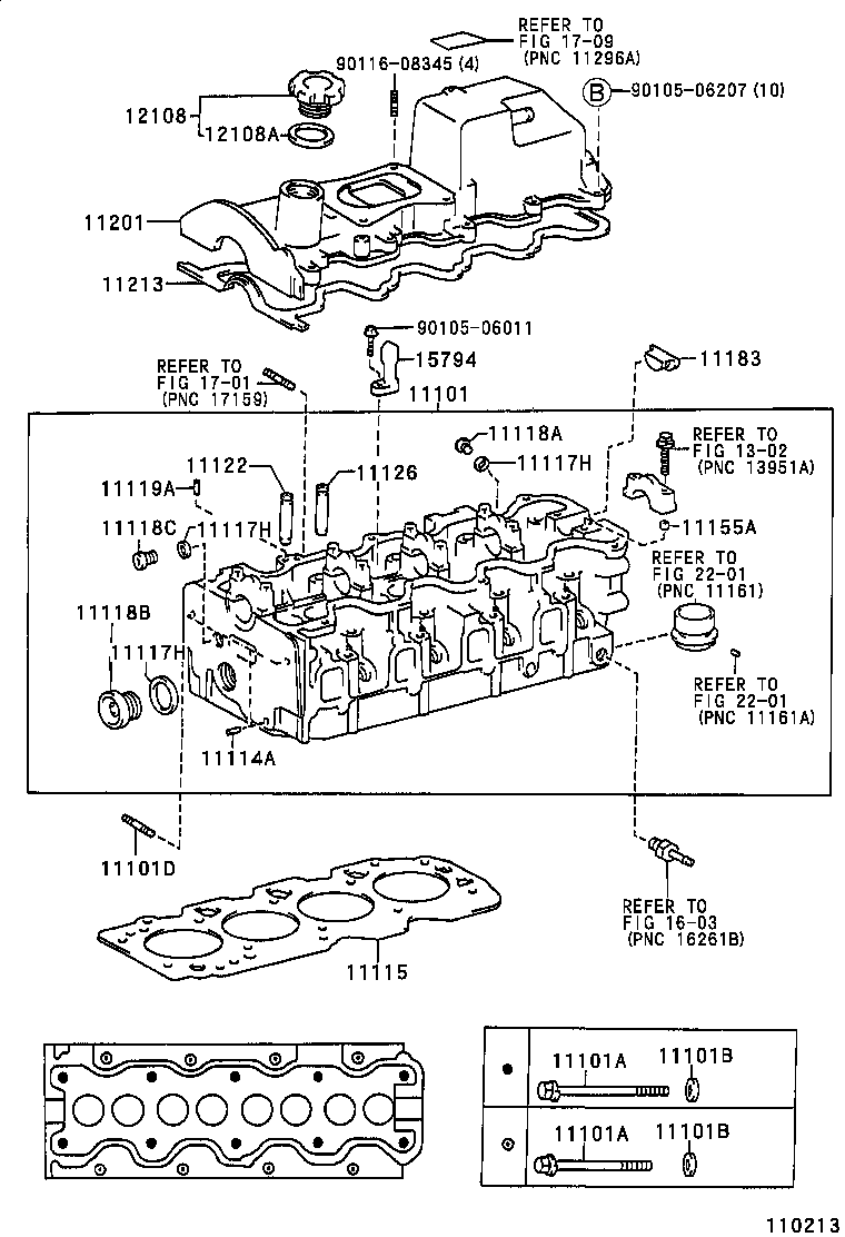 11101-64360 HEAD SUB-ASSY, CYLINDER product image