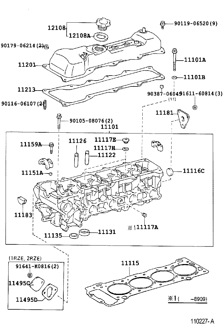 11101-05030 HEAD SUB-ASSY, CYLINDER product image
