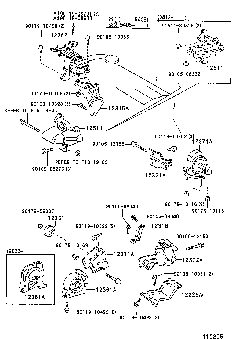 12372-11250 INSULATOR, ENGINE MOUNTING, LH(FOR TRANSVERSE ENGINE) product image