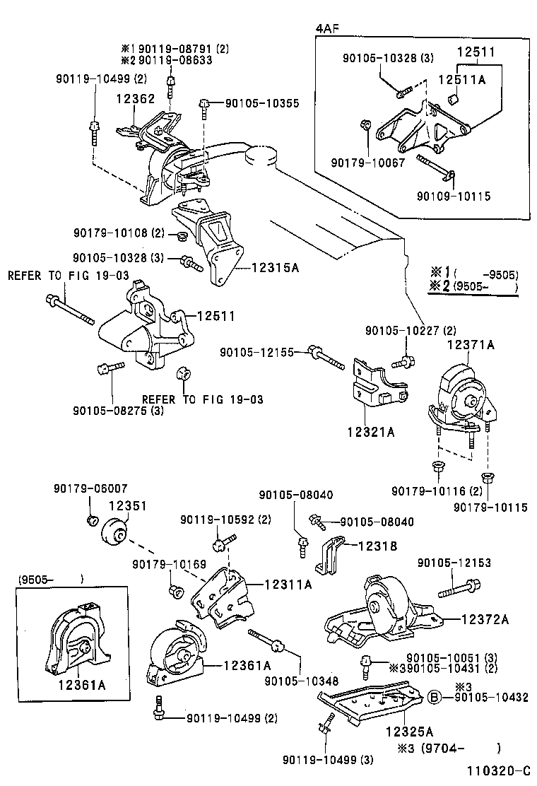 12372-16210 INSULATOR, ENGINE MOUNTING, LH(FOR TRANSVERSE ENGINE) product image