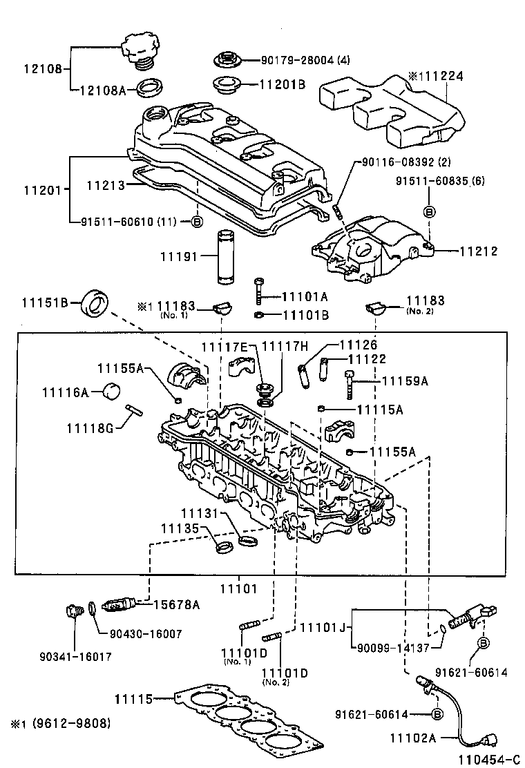 11101-79205 HEAD SUB-ASSY, CYLINDER product image