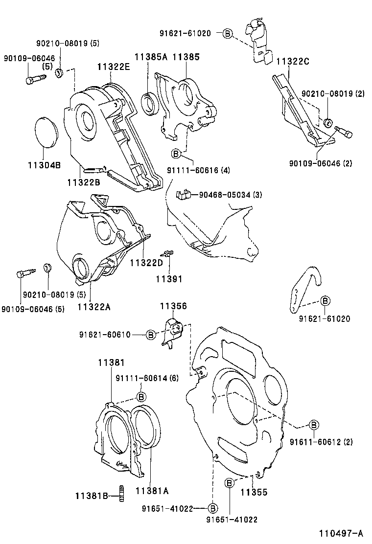 11302-11110 COVER SUB-ASSY, TIMING CHAIN OR BELT product image