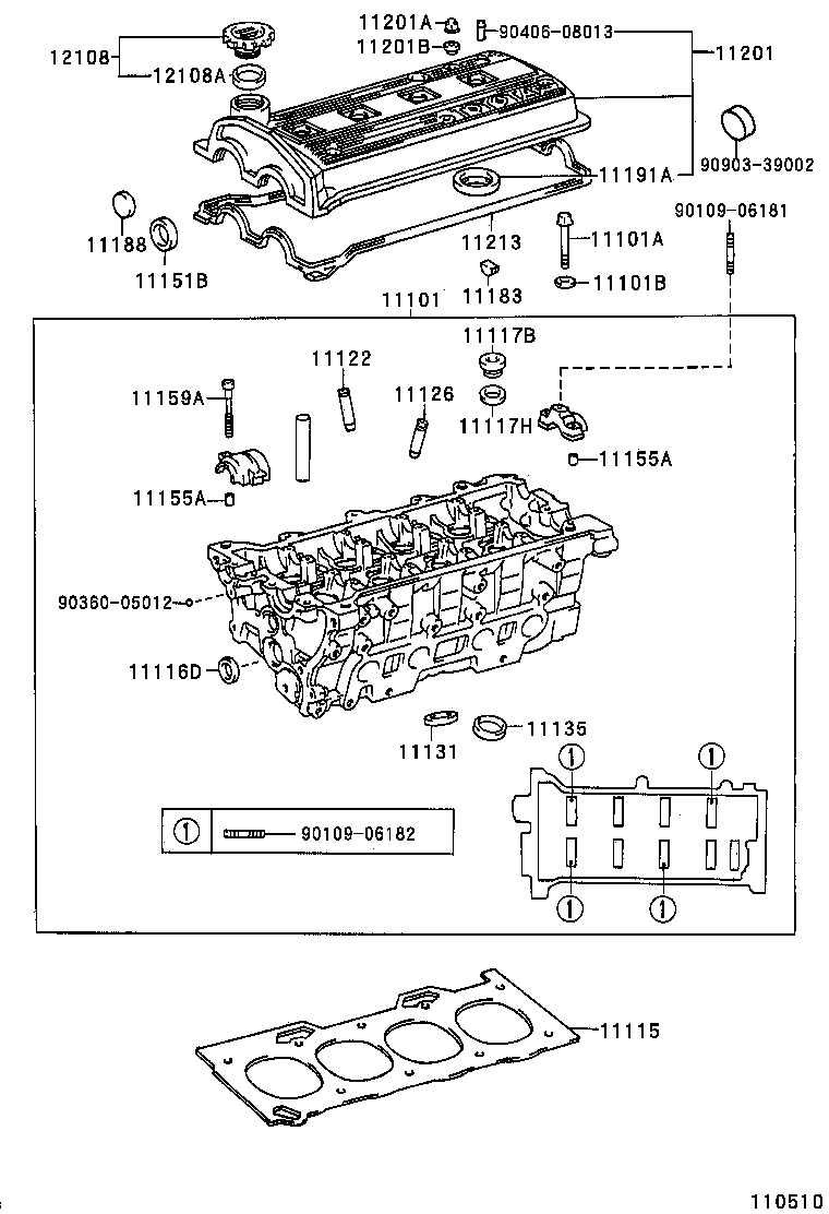 11123-27010 BUSH, INTAKE VALVE GUIDE product image
