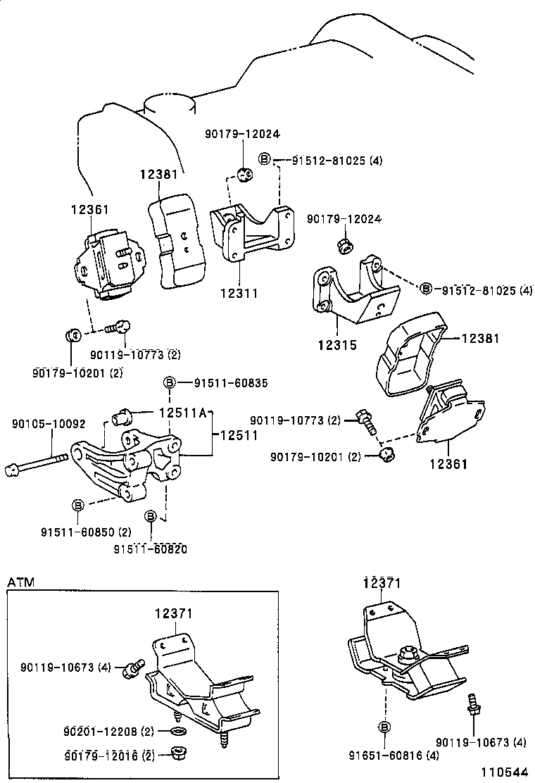 16630-61070 PULLEY ASSY, IDLER product image