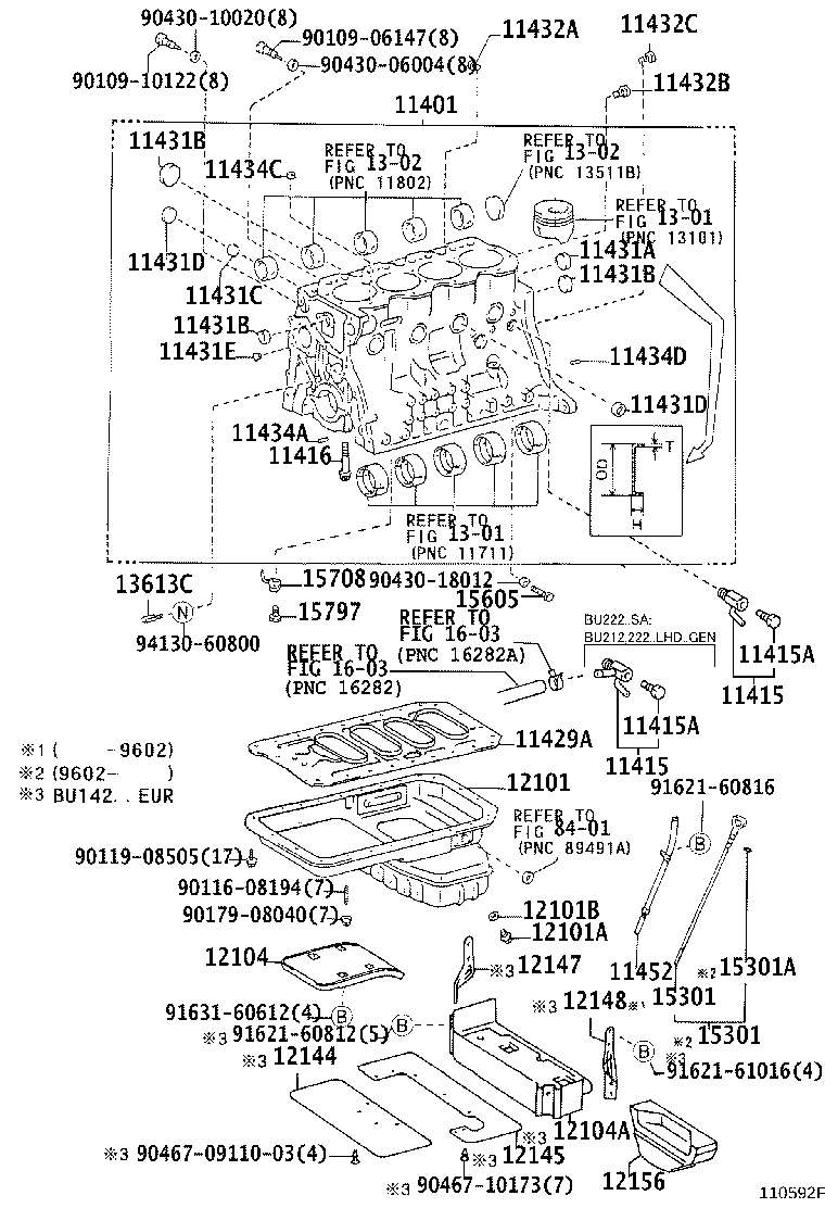 11401-59595 BLOCK SUB-ASSY, CYLINDER product image