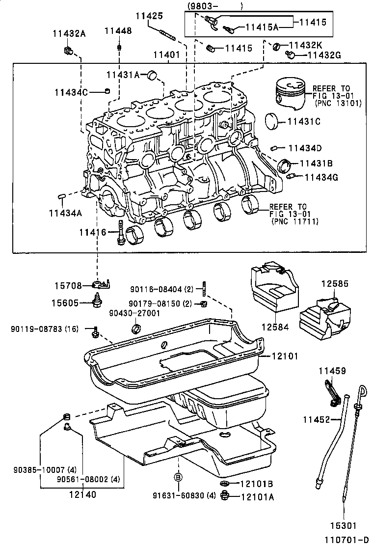 11401-79149 BLOCK SUB-ASSY, CYLINDER product image