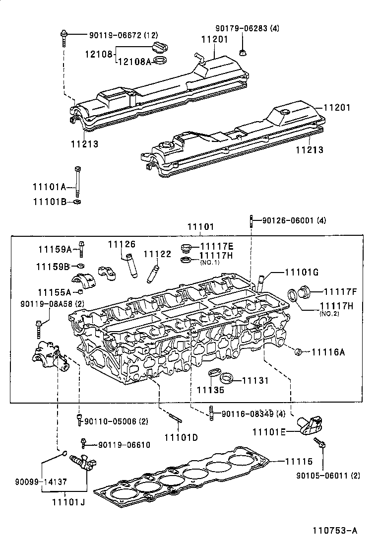 11101-54141 HEAD SUB-ASSY, CYLINDER product image