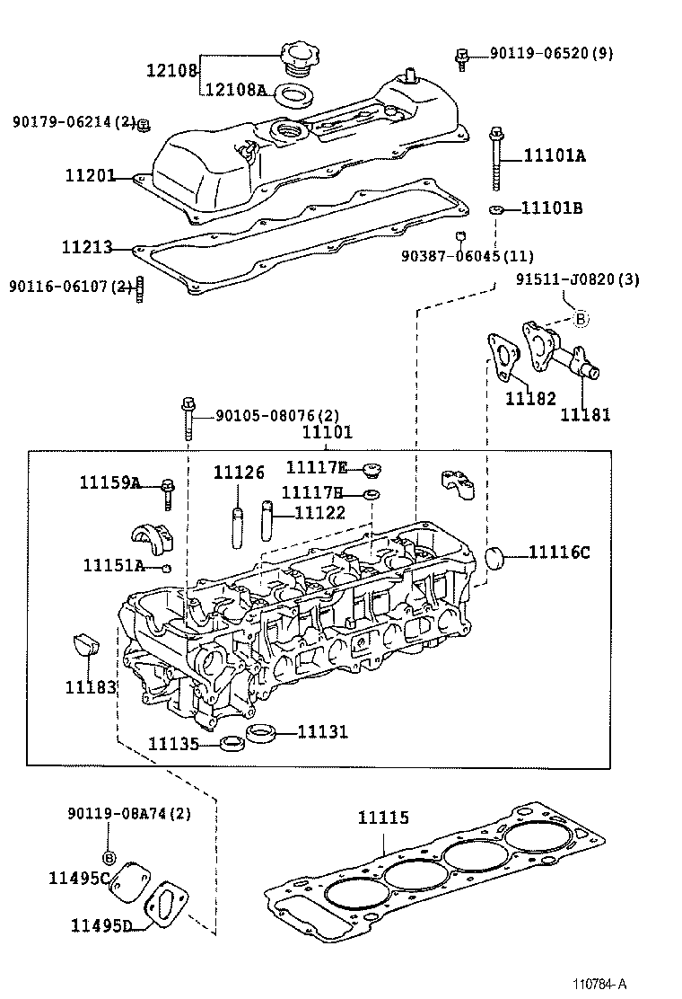 11115-05020-B0 GASKET, CYLINDER HEAD product image
