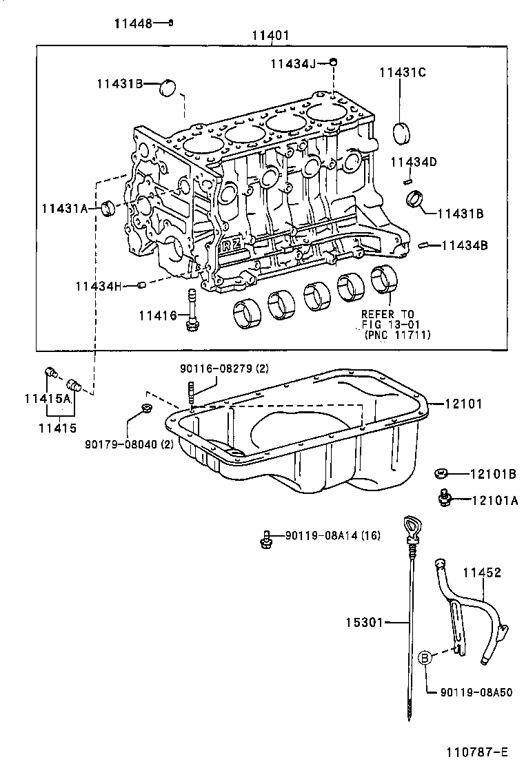 11401-39745 BLOCK SUB-ASSY, CYLINDER product image