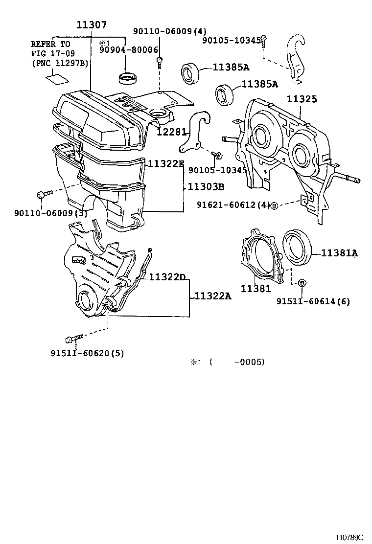 11302-50030 COVER, TIMING BELT, NO.1 product image