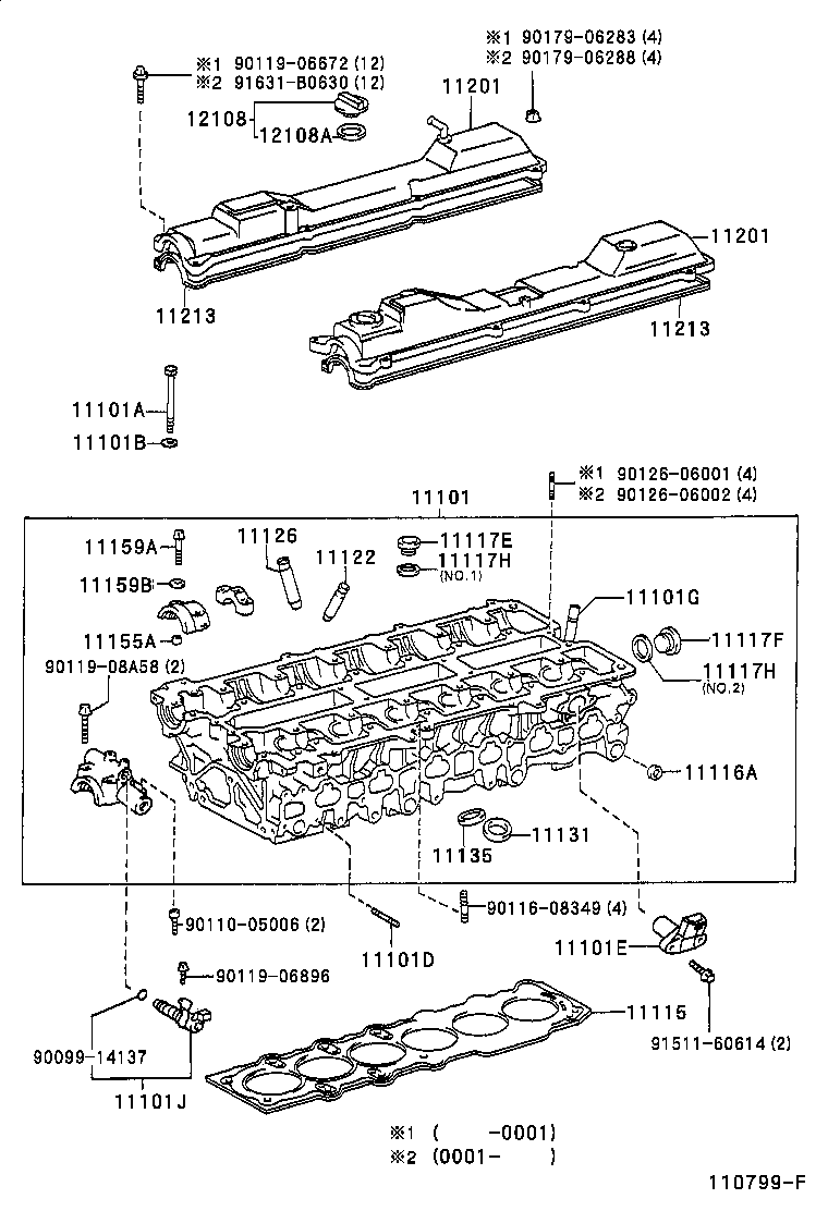 11101-49327 HEAD SUB-ASSY, CYLINDER product image