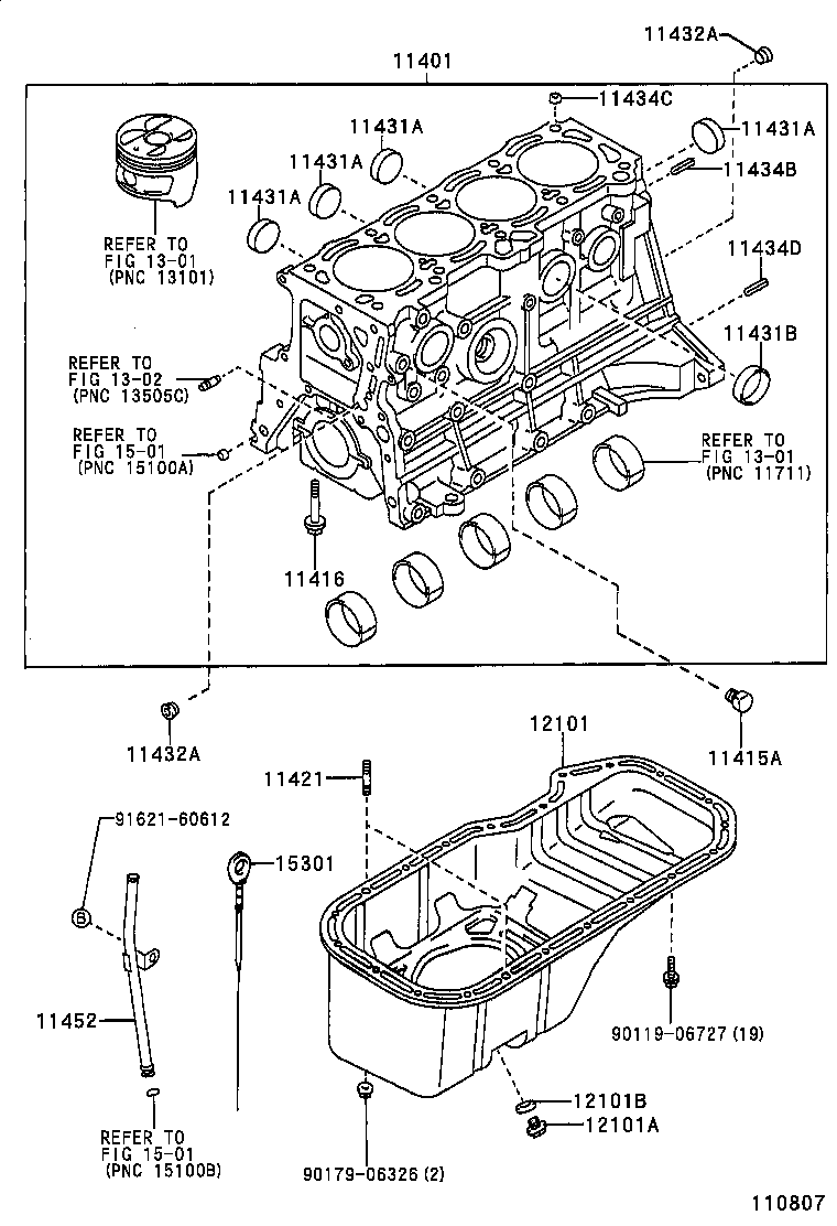 11401-09130 BLOCK SUB-ASSY, CYLINDER product image