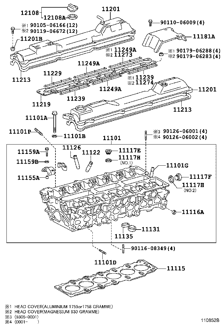 11101-49348 HEAD SUB-ASSY, CYLINDER product image