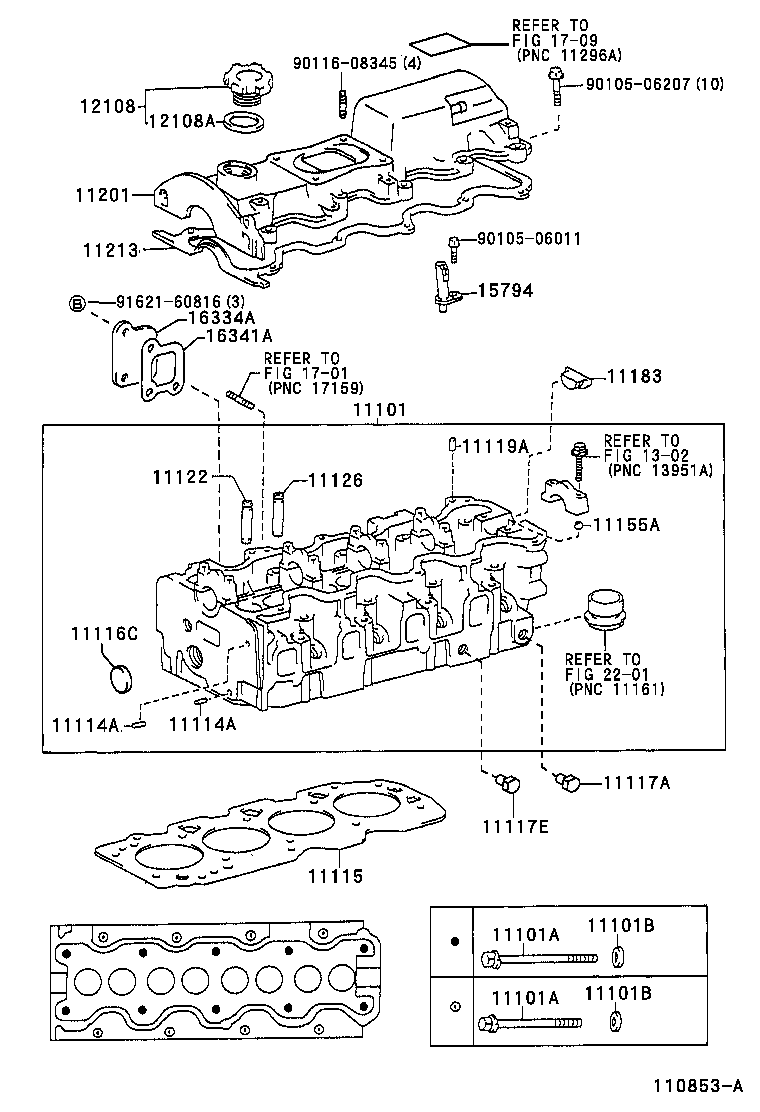 11101-09100 HEAD SUB-ASSY, CYLINDER product image