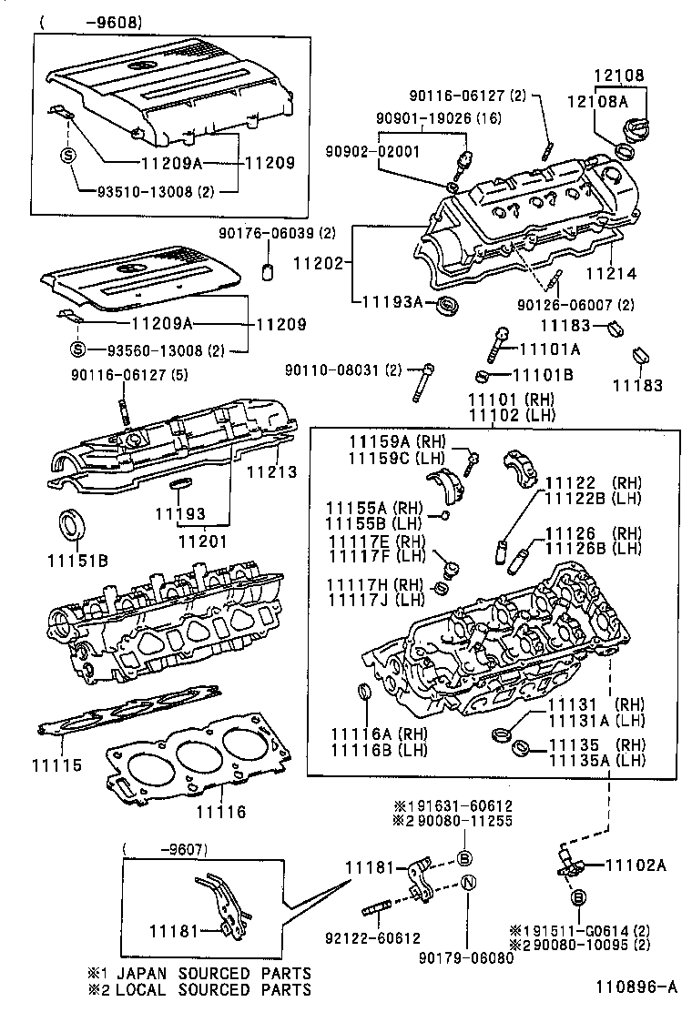 11101-29395 HEAD SUB-ASSY, CYLINDER product image