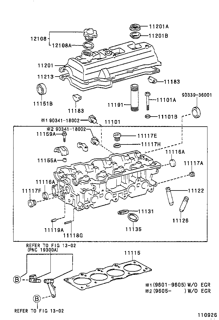 11101-79155 HEAD SUB-ASSY, CYLINDER product image