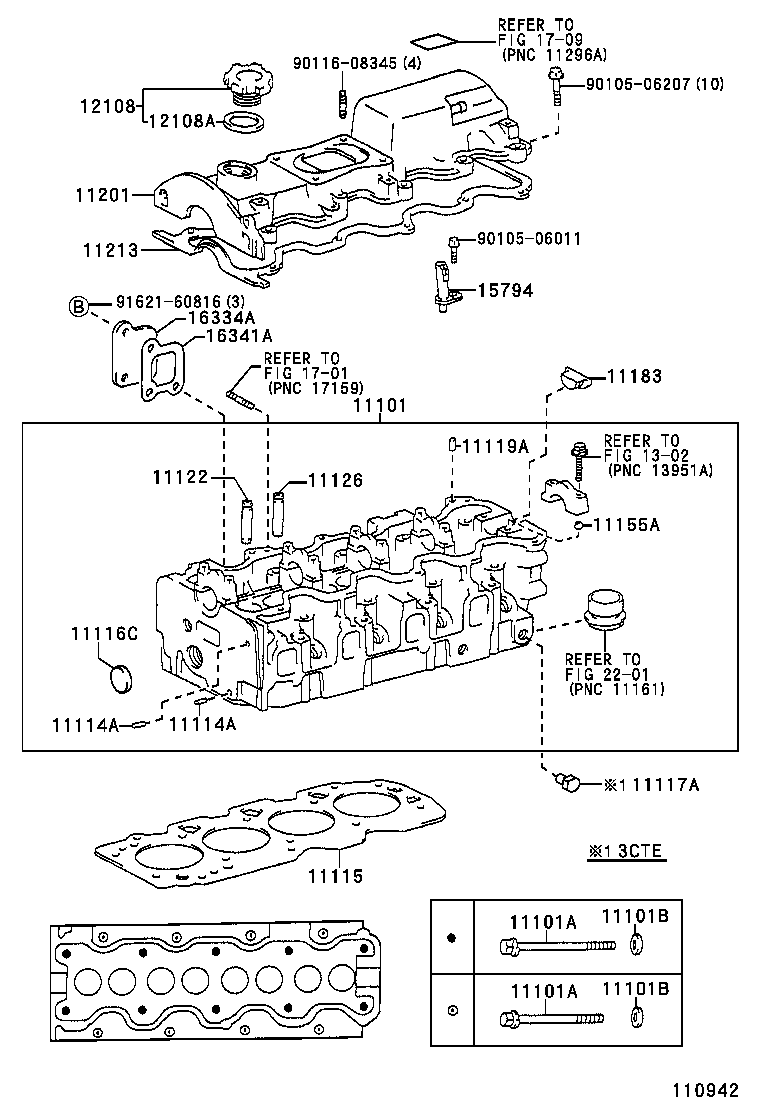 11101-79205 HEAD SUB-ASSY, CYLINDER product image