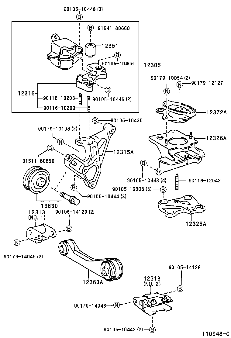 16630-21010 PULLEY ASSY, IDLER product image