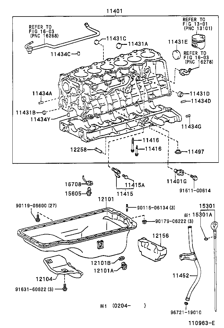 11401-80744 BLOCK SUB-ASSY, CYLINDER product image