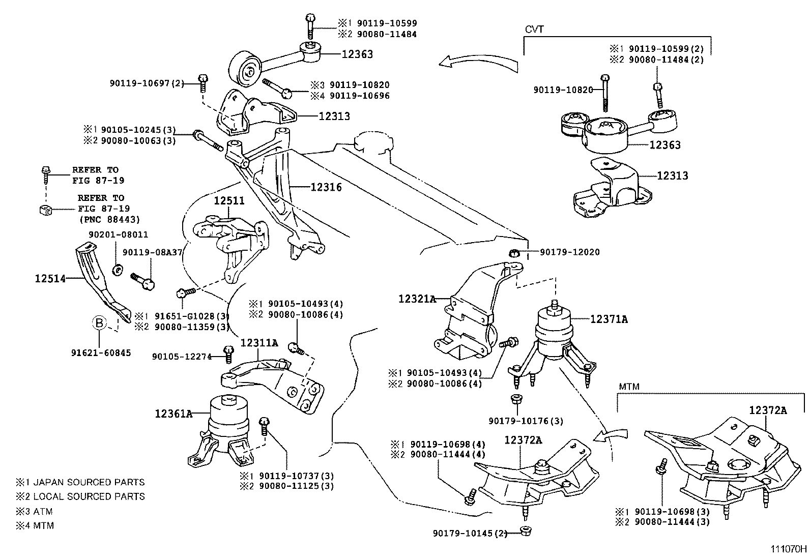 12364-28020 ROD, ENGINE LATERAL CONTROL product image