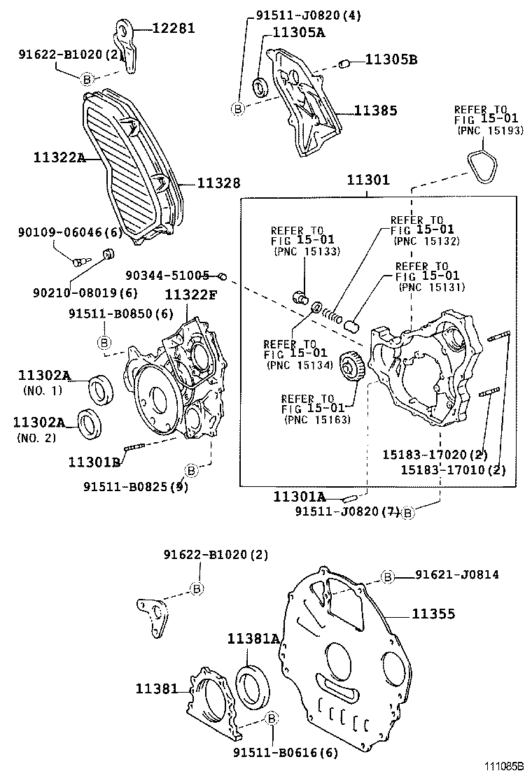 11301-17020 CASE SUB-ASSY, TIMING GEAR product image