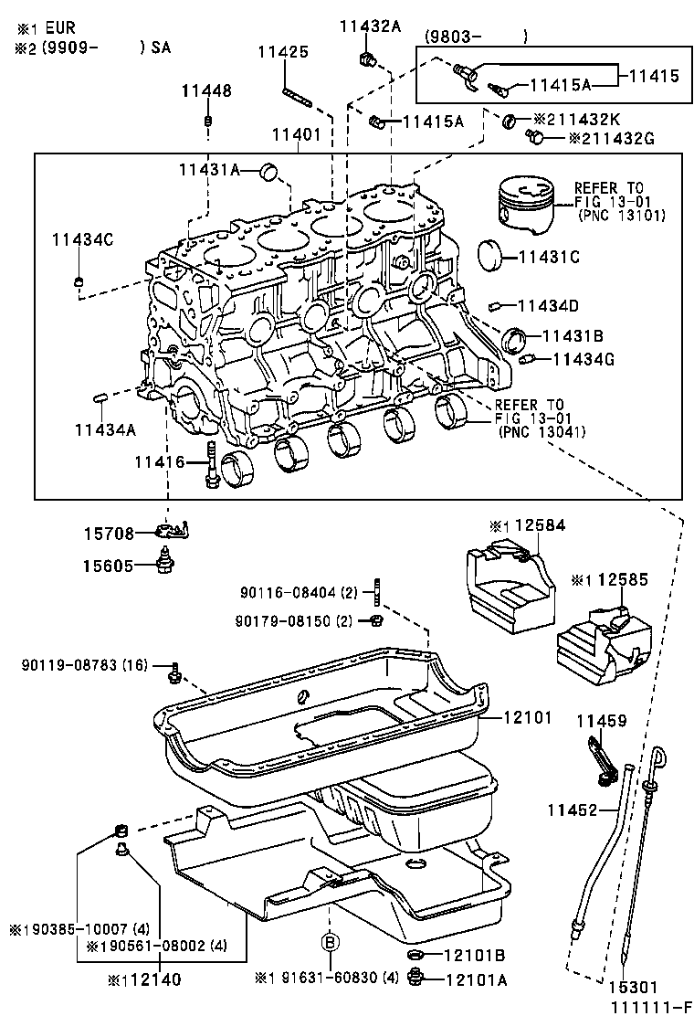 11401-79149 BLOCK SUB-ASSY, CYLINDER product image