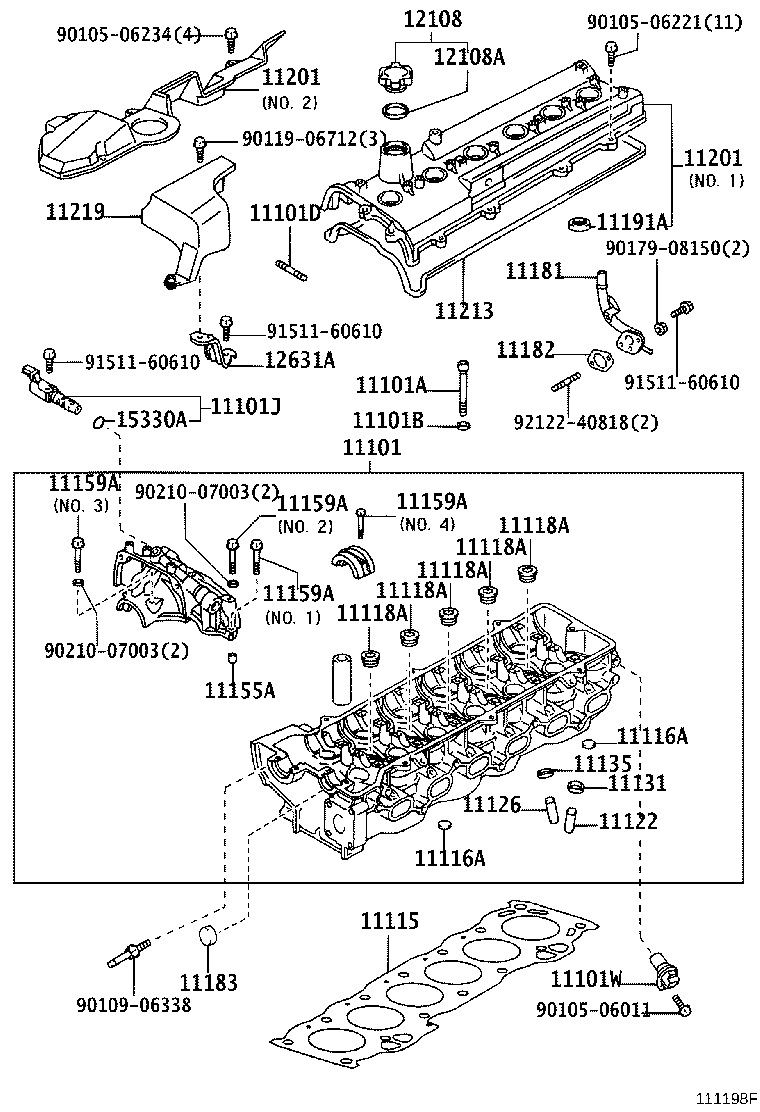 11101-49395 HEAD SUB-ASSY, CYLINDER product image