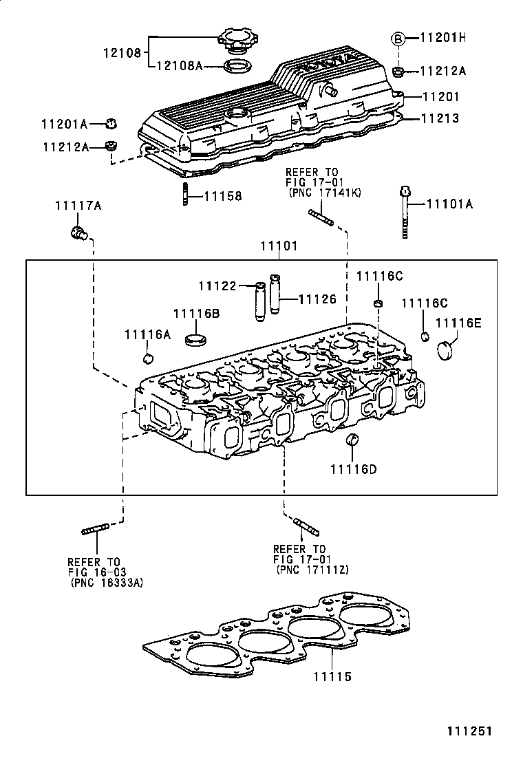 11101-49385 HEAD SUB-ASSY, CYLINDER product image