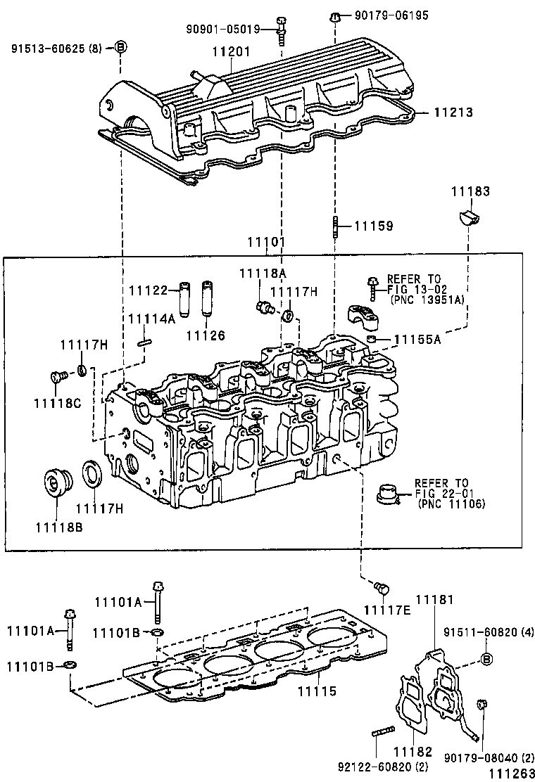 11101-64221 HEAD SUB-ASSY, CYLINDER product image