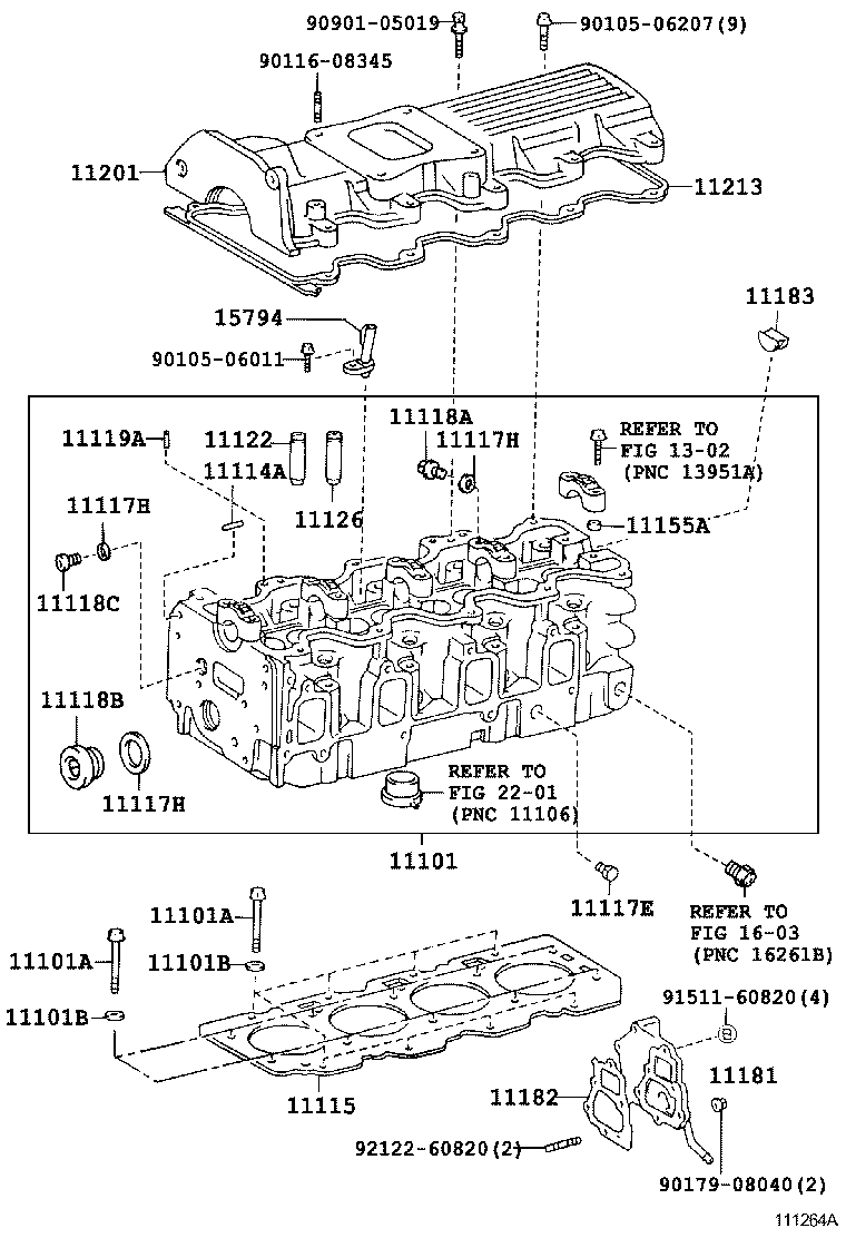 11101-64221 HEAD SUB-ASSY, CYLINDER product image