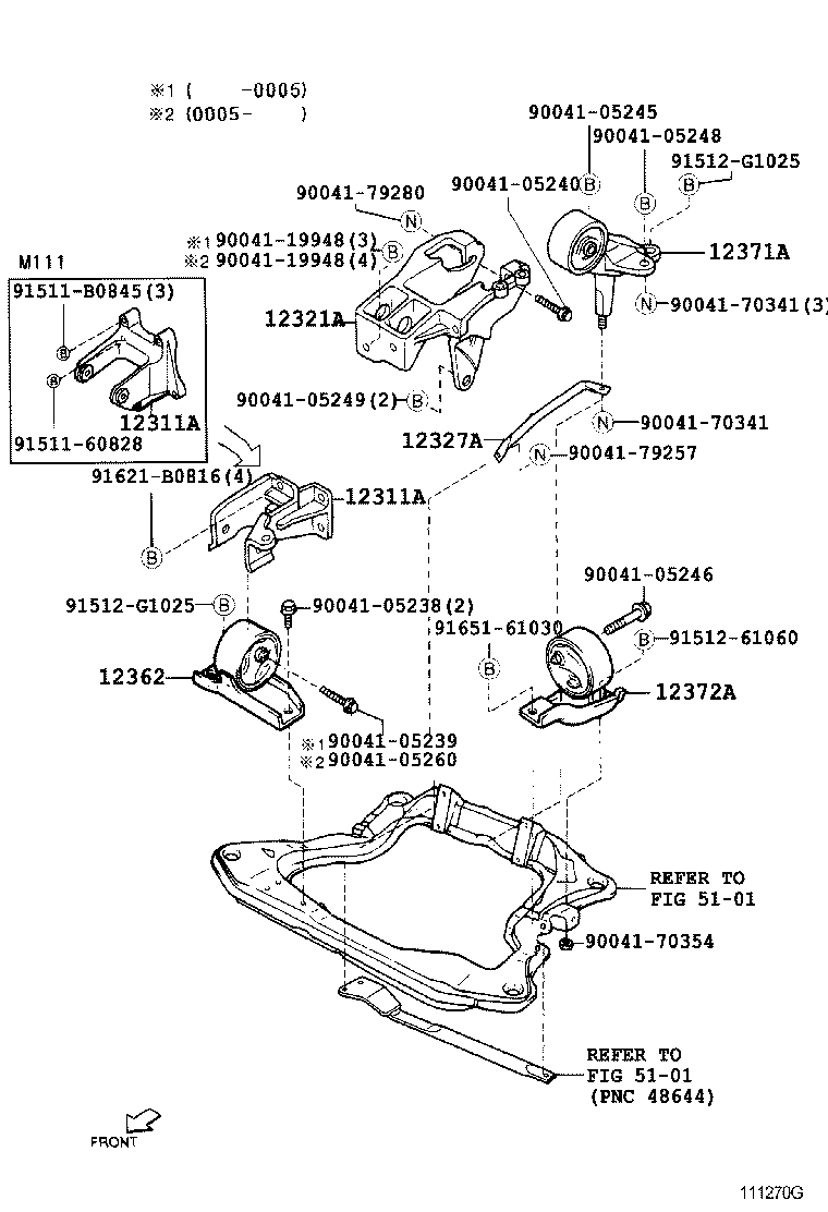12306-97402 INSULATOR, ENGINE MOUNTING, REAR product image