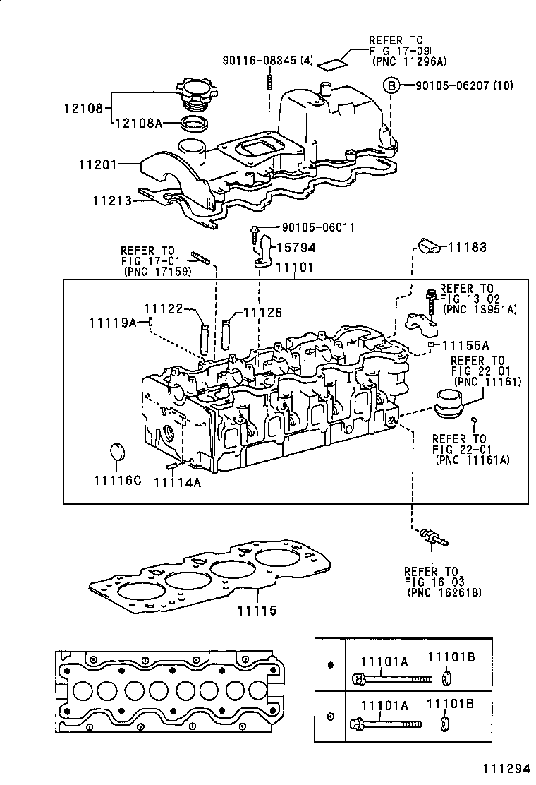 11101-64360 HEAD SUB-ASSY, CYLINDER product image