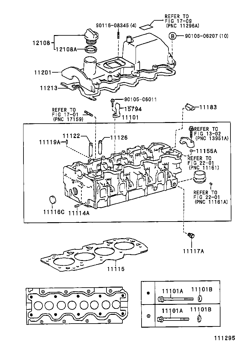 11101-64360 HEAD SUB-ASSY, CYLINDER product image