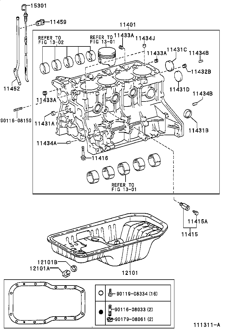 11401-59595 BLOCK SUB-ASSY, CYLINDER product image