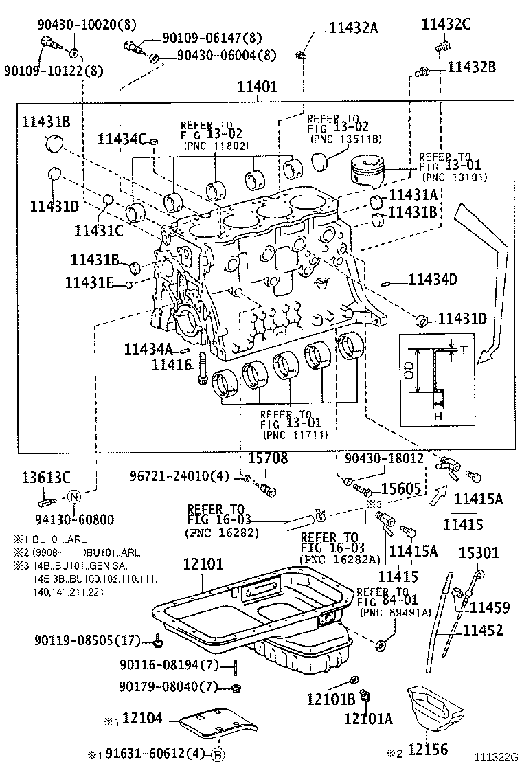 11401-59595 BLOCK SUB-ASSY, CYLINDER product image