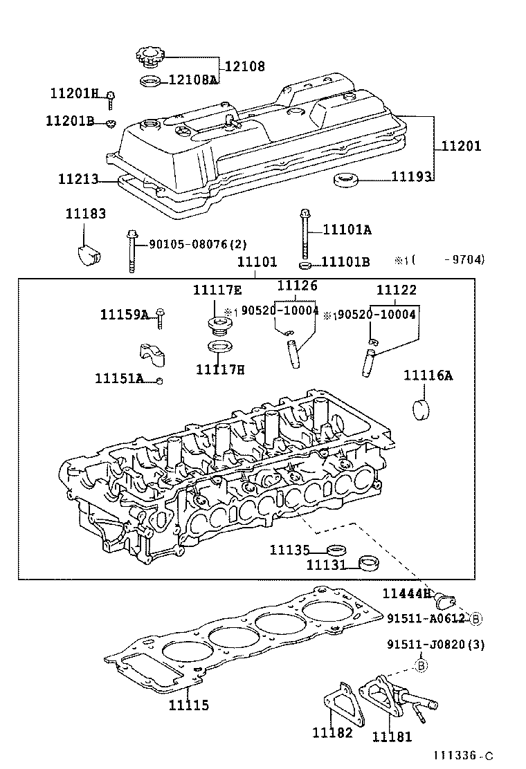 11101-69145 HEAD SUB-ASSY, CYLINDER product image