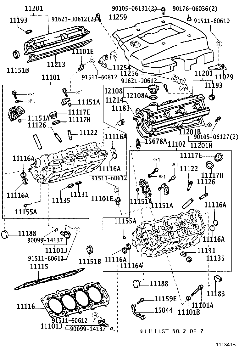 11101-49327 HEAD SUB-ASSY, CYLINDER product image