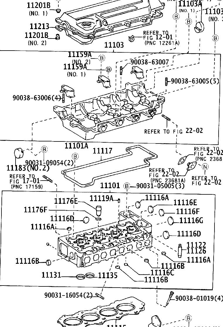 11101-49385 HEAD SUB-ASSY, CYLINDER product image