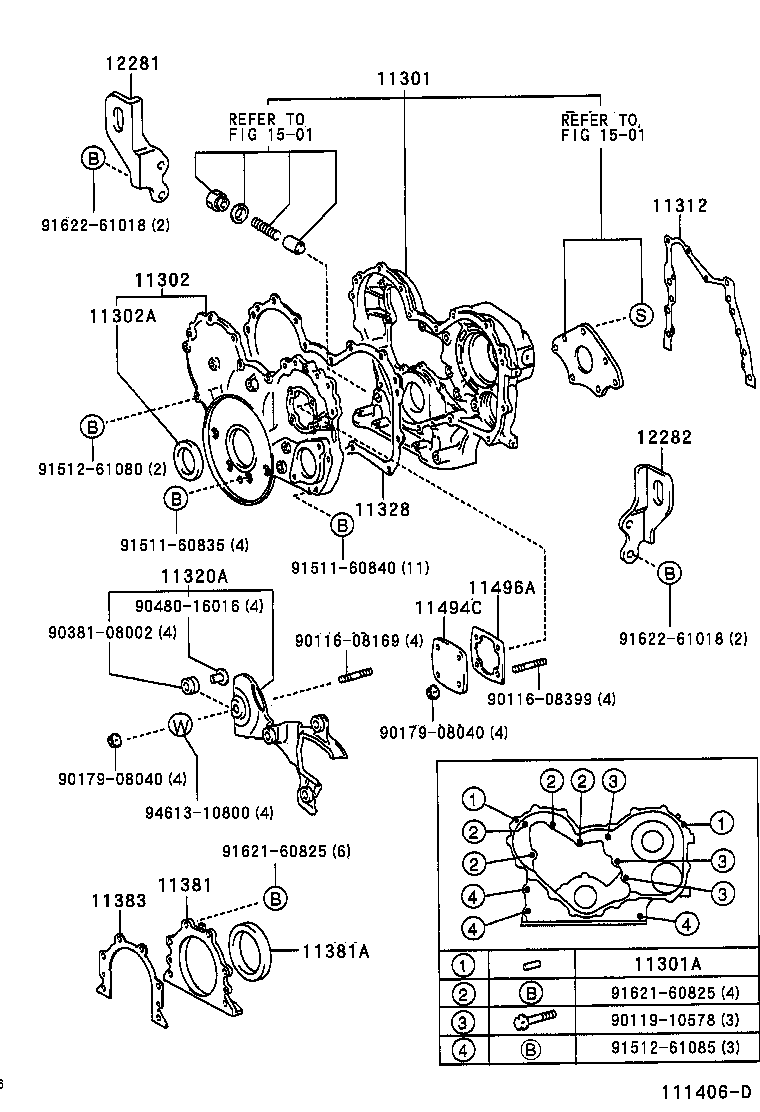 11301-58040 CASE SUB-ASSY, TIMING GEAR product image